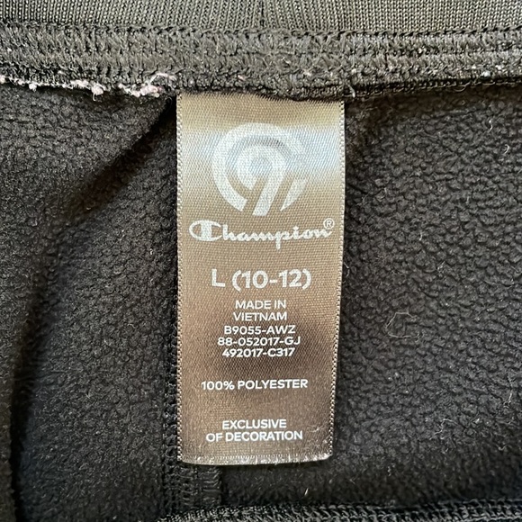 Black Champion Joggers. Size L (10/12) - Picture 4 of 4